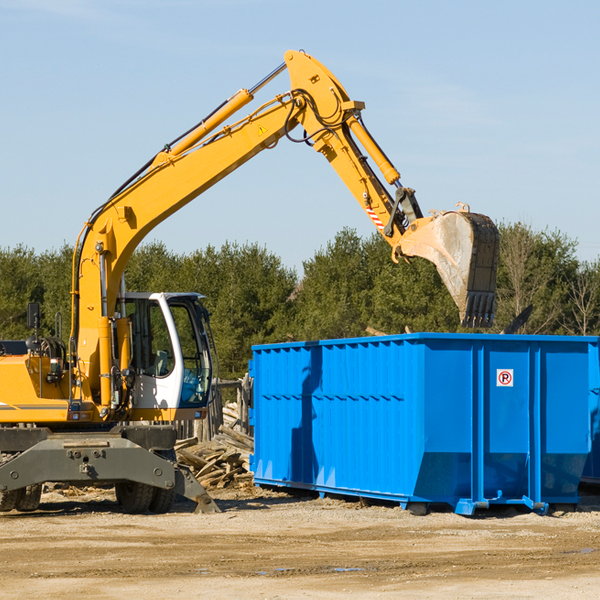 are there any restrictions on where a residential dumpster can be placed in South Browning MT